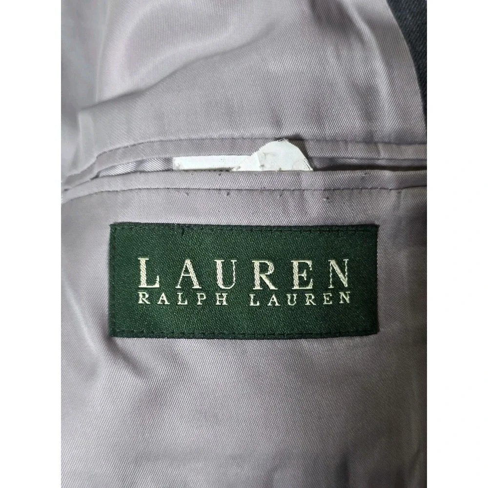 Ralph Lauren Suit Mens 42L Charcoal Gray 2B Wool 2 Piece PLEATED Pants 36 x 33 - Picture 7 of 16